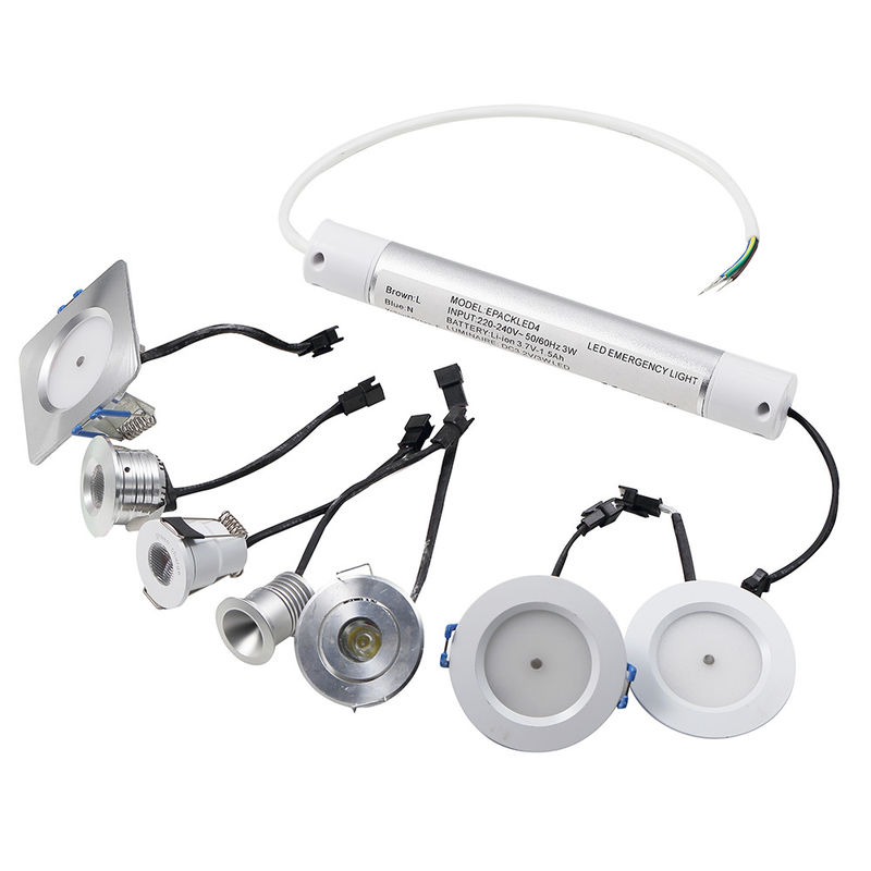 Aluminiowa obudowa 3W LED Akumulatorowa lampa awaryjna z zapasem baterii IP20 Wysoka jasność L124N