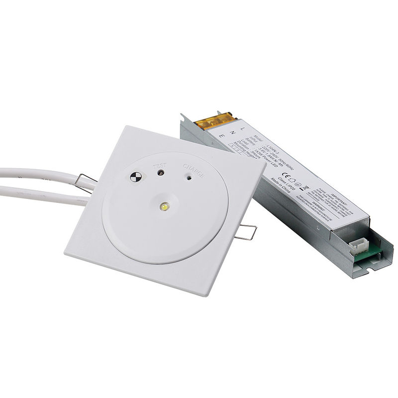 CE Approved Recessed LED Downlight Światło awaryjne przeciwpożarowe z 1 Watt SMD White LED i baterią Ni-Cd