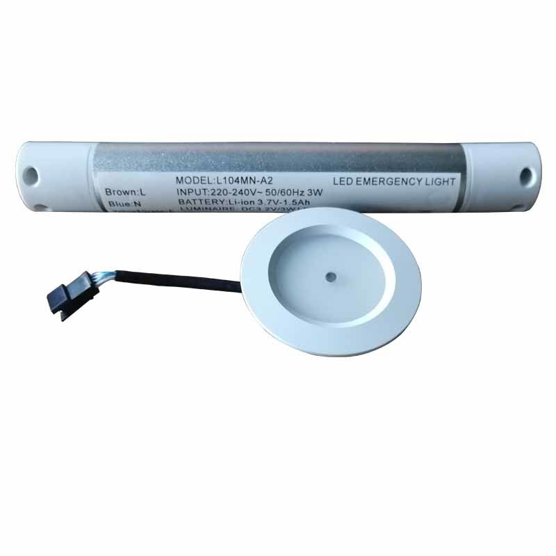 Aluminiowa obudowa 3W LED Akumulatorowa lampa awaryjna z zapasem baterii IP20 Wysoka jasność L124N
