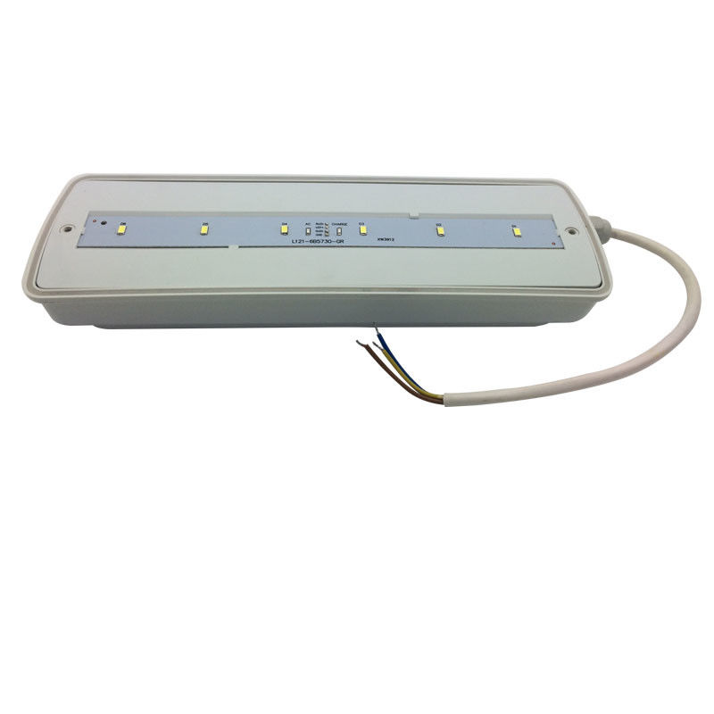 Wodoszczelna lampa awaryjna do grodzi, ładowalna, IP65, plastikowa, Ni-Cd z zapasem baterii 3 godziny L116N-E