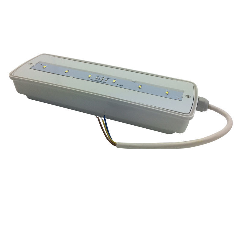 Wodoszczelna lampa awaryjna do grodzi, ładowalna, IP65, plastikowa, Ni-Cd z zapasem baterii 3 godziny L116N-E