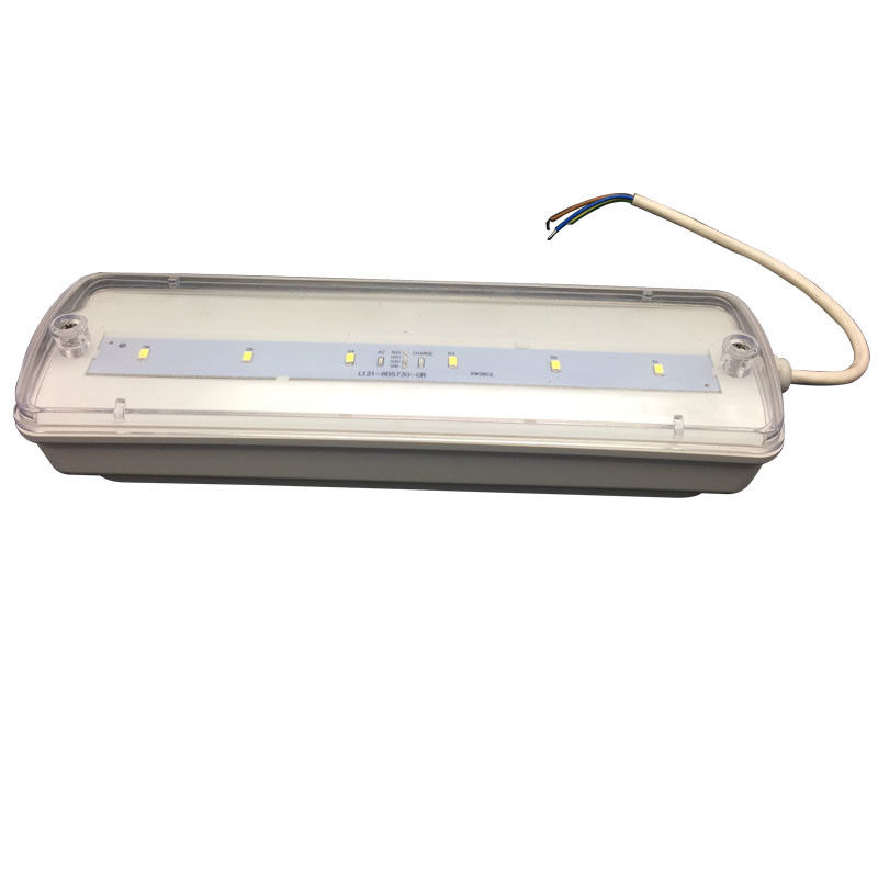 Wodoszczelna lampa awaryjna do grodzi, ładowalna, IP65, plastikowa, Ni-Cd z zapasem baterii 3 godziny L116N-E