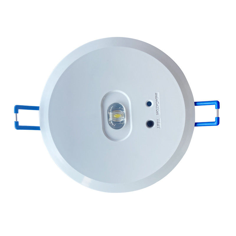 Nieutrzymywana komercyjna wpuszczana w sufit lampa awaryjna z akumulatorem COB LED, akumulator litowo-jonowy, stalowa obudowa L118N