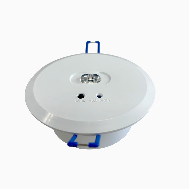 Nieutrzymywana komercyjna wpuszczana w sufit lampa awaryjna z akumulatorem COB LED, akumulator litowo-jonowy, stalowa obudowa L118N