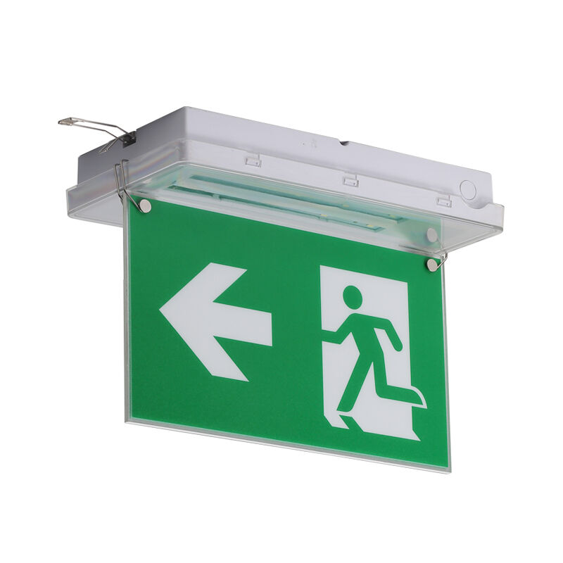 Znak wyjścia ewakuacyjnego, oświetlenie wpuszczane w sufit, akumulator Ni-Cd, stopień ochrony IP65, dioda LED 5730 SMD