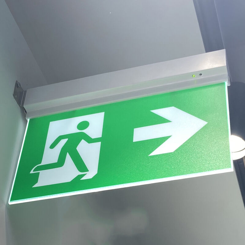 Obok mocowanie podwójny boczny znak wyjścia z akumulatorem litowo-jonowym i 3-godzinnego czasu awaryjnego światło awaryjne LED