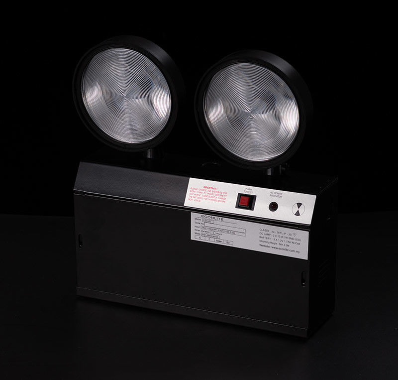 CE Czarna Obudowa LED Podwójny Reflektor Awaryjny 3 Lata Gwarancji Bateria 3.6V 1.6Ah TL020DN