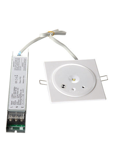 CE Approved Recessed LED Downlight Światło awaryjne przeciwpożarowe z 1 Watt SMD White LED i baterią Ni-Cd